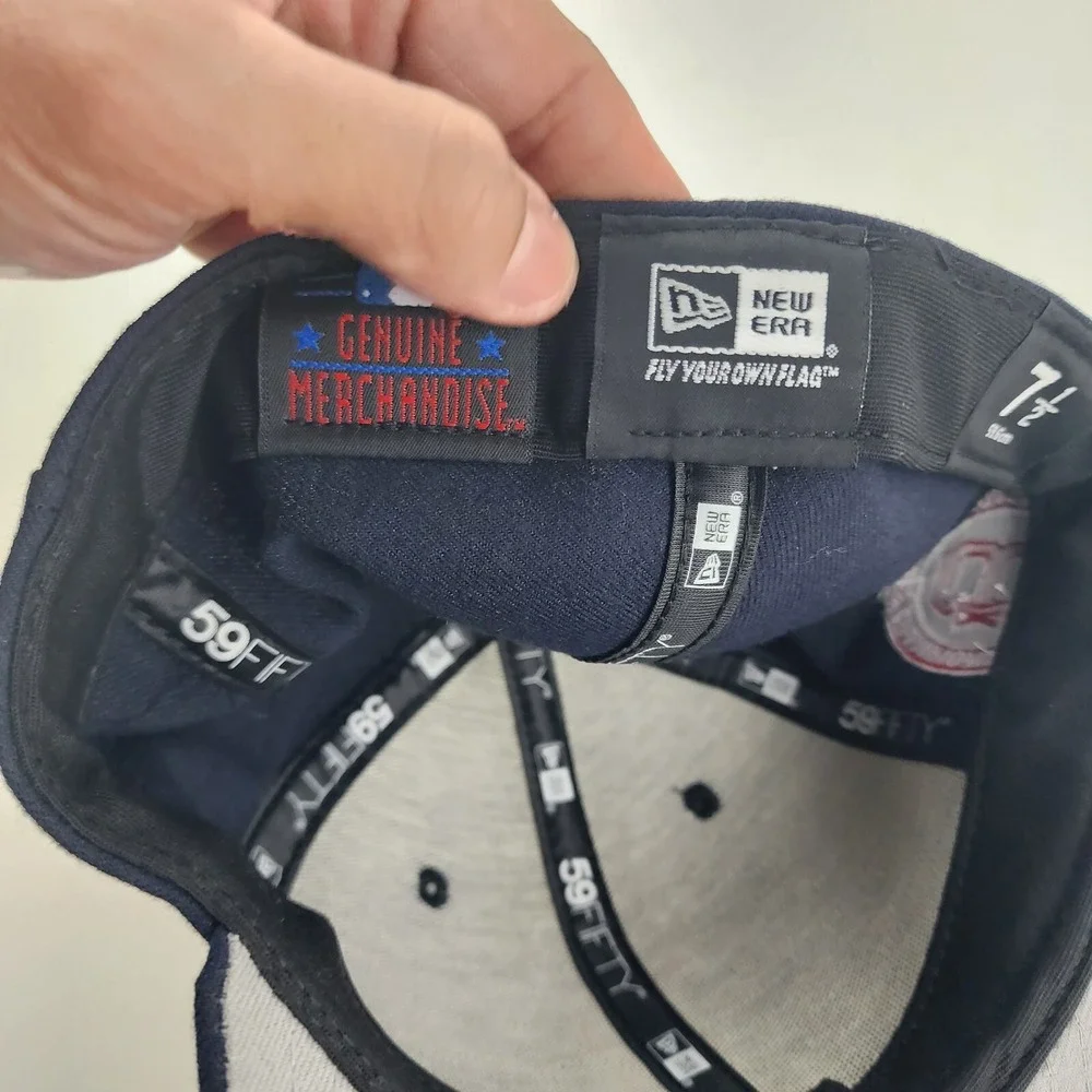 Boston Red Sox New Era On-Field 59Fifty Fitted Size 7 1/2 Hat Ball Cap Blue MLB